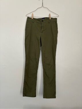 GAP Olive Green Utility Pants with Button Detail